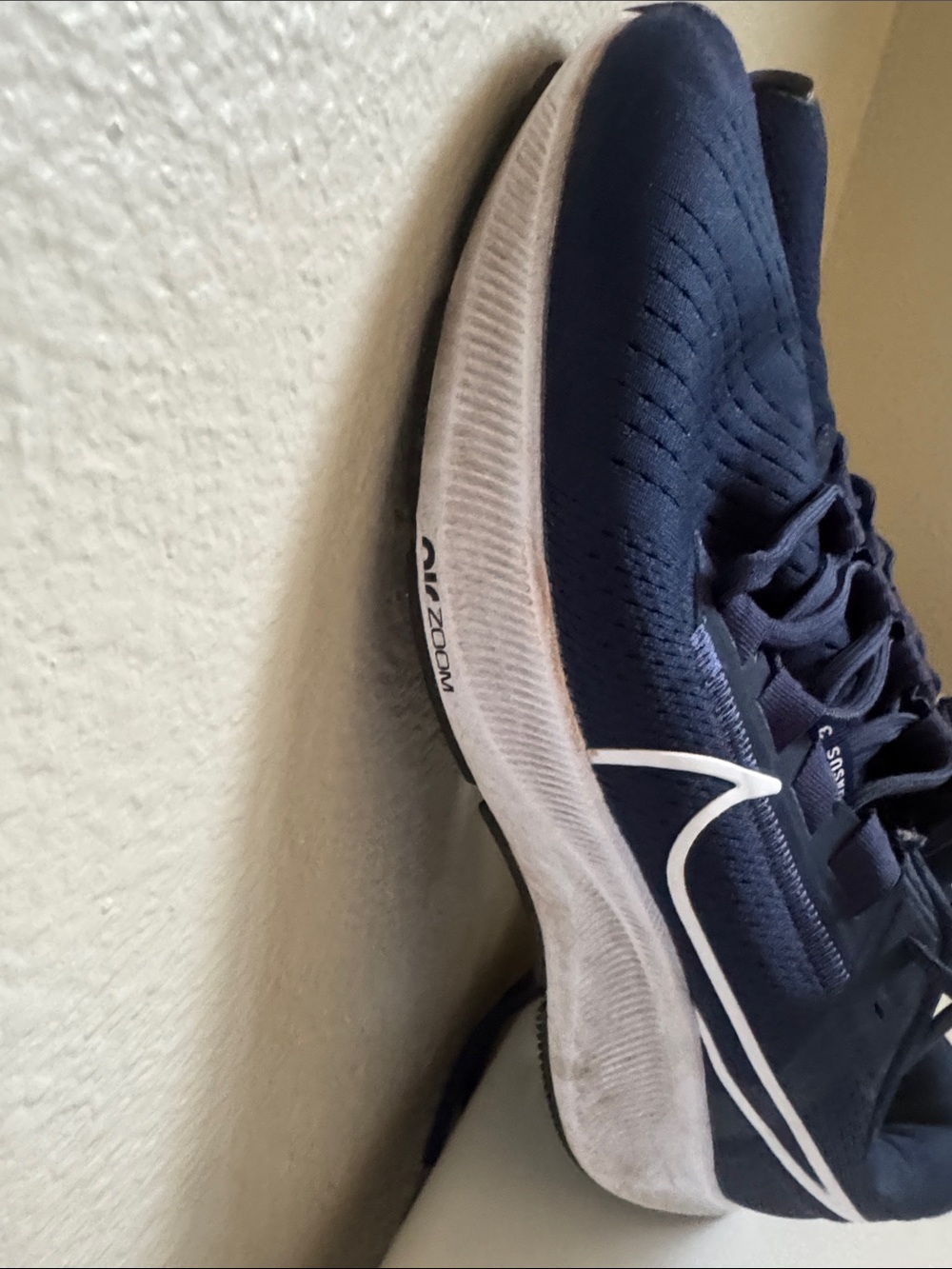 Nike Navy and White Low-Profile Running Sneakers
